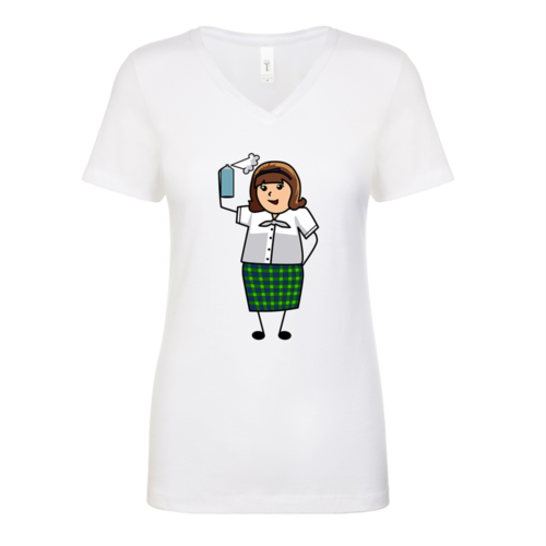 Hairspray Womens White V Neck T-Shirt