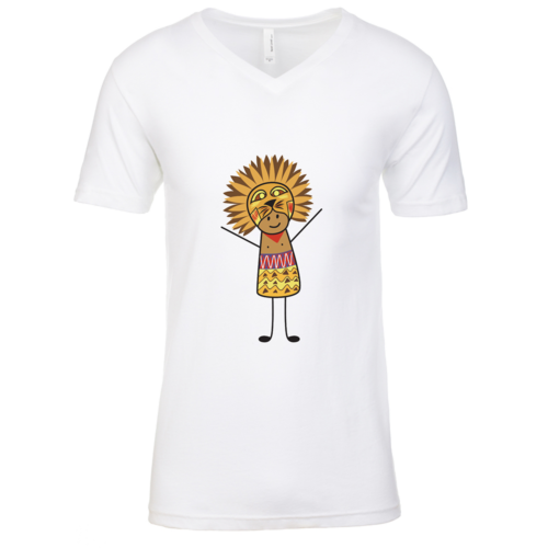 Lion King Mens White V Neck T-Shirt
