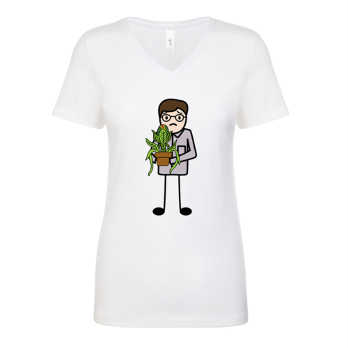 Seymour Womens White V Neck T-Shirt