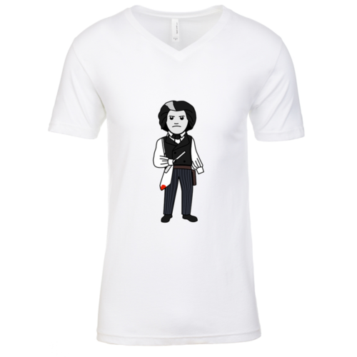 Sweeney Mens White V Neck T-Shirt
