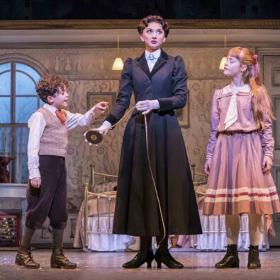 Zizi Strallen as Mary Poppins and Children- Photograph Johan Persson.jpg