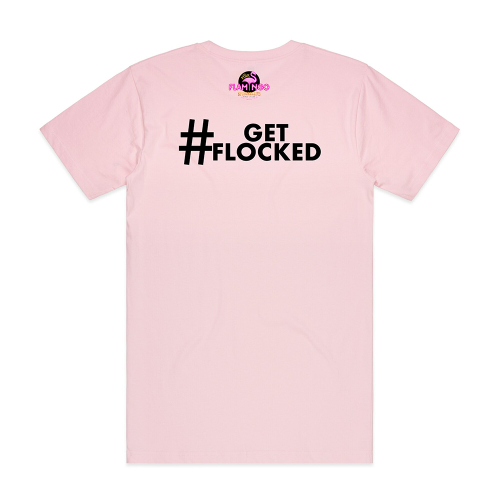PF Men's Crew Neck Pink T-Shirt - #GET FLOCKED