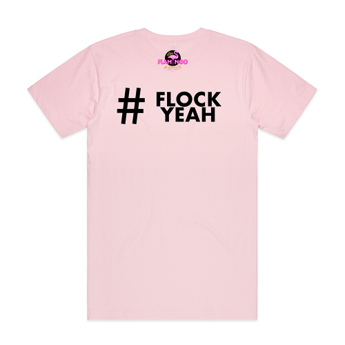 PF Men's Crew Neck Pink T-Shirt - #FLOCK YEAH