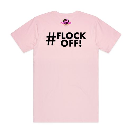 PF Men's Crew Neck Pink T-Shirt - #FLOCK OFF