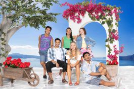 MAMMA MIA! AUSTRALIA 2023 - Jordan Tomljenovic, Lewis Francis, Kadesa Honeyhill, Sarah Krndija, Nina Carmen, Etuate Lutui - PIC CREDIT SAM BISSO