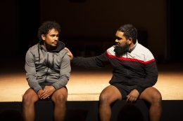 4. Ngali Shaw and Tibian Wyles in Melbourne Theatre Company's production of 37. Photo by Pia Johnson