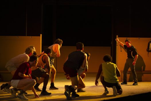5. The cast and Syd Brisbane in Melbourne Theatre Company's production of 37